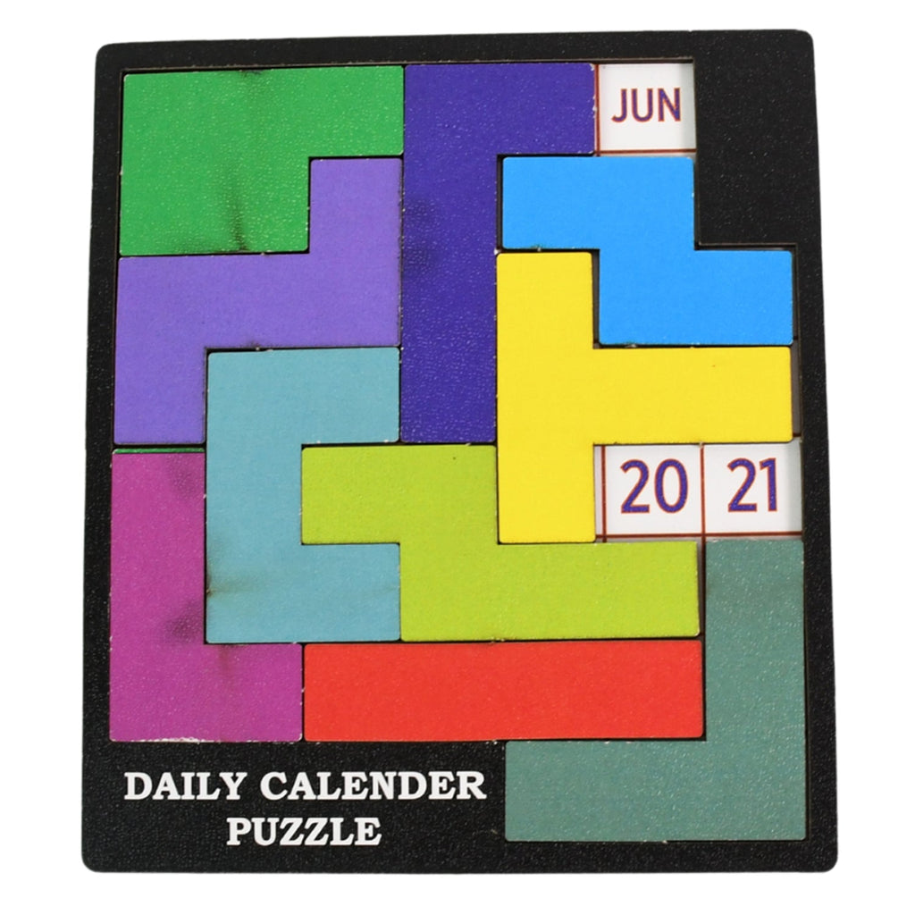 Wooden Daily Calendar Puzzle Mind Challenge Game | Inventive Play - Detail View 6
