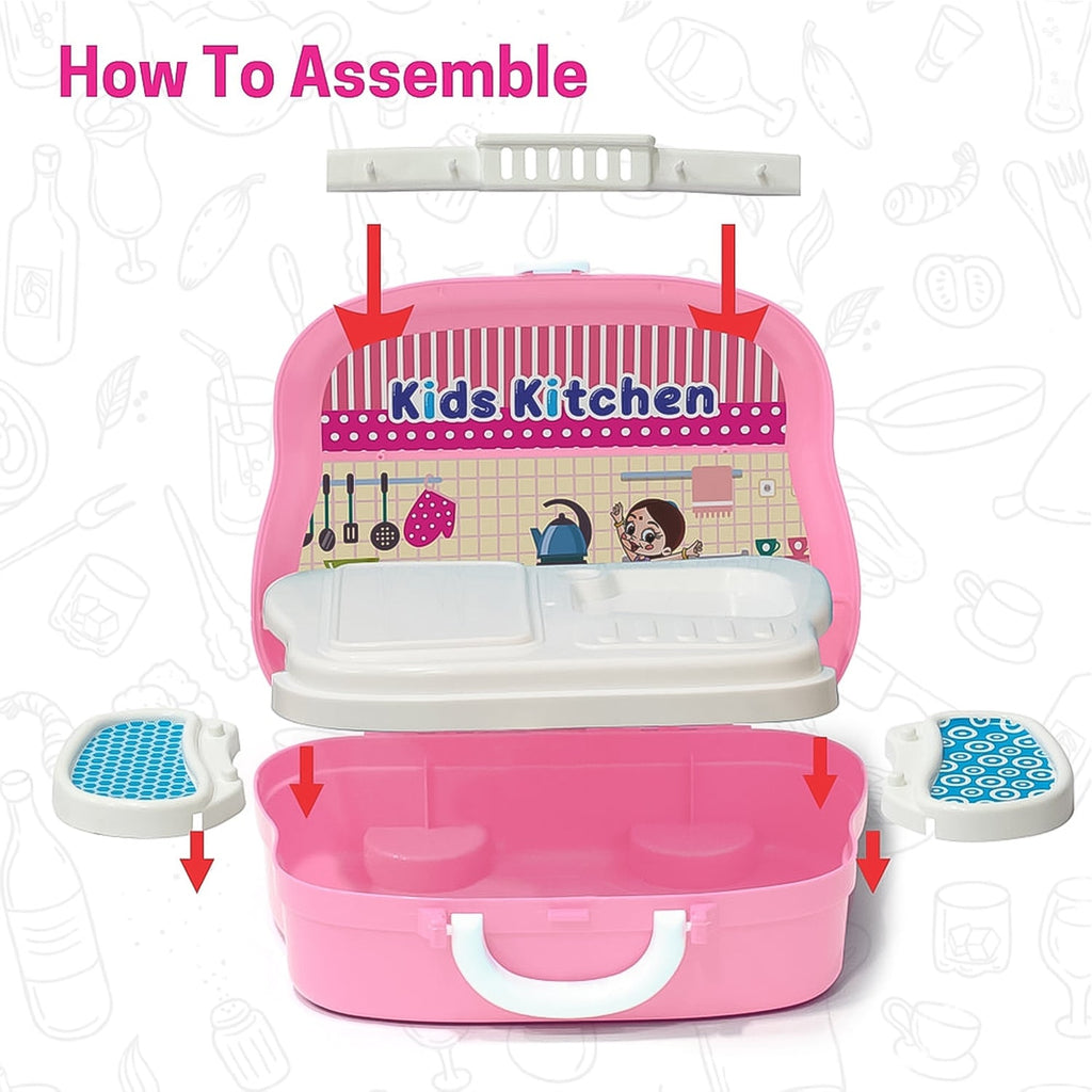 Kids Kitchen Play Set 23-Piece Portable Pretend Play | Aditi - Detail View 8
