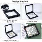 Transparent Jewellery Display Box Floating 3D Effect for Showcasing - Back View