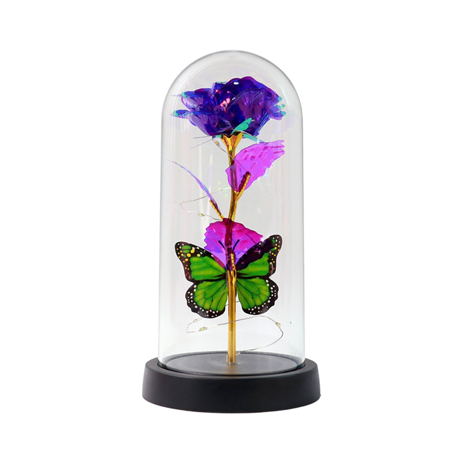 ALVENZA LED Preserved Rose – Romantic Decorative Light with Butterfly