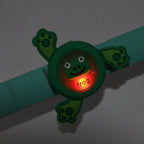 Kids LED Slap Bracelet Spinning Light-Up Cartoon | Little Fashionistas - Detail View 7