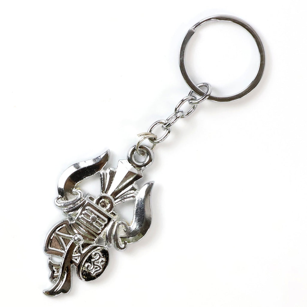 ALVENZA Mahakal Trishul Metal Keychain Set – Durable Devotional 2-Pc