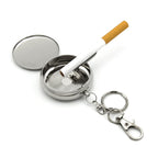 Mini Stainless Steel Ashtray Portable with Secure Lid for Travel - Detail View 5