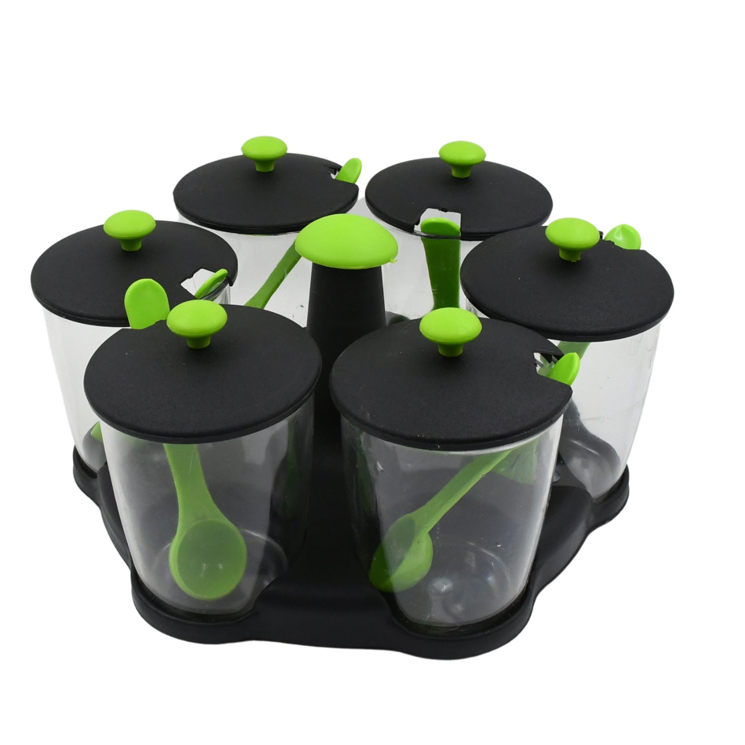 ALVENZA Revolving Spice Rack – 6-Piece Masala Container Set | Miracle