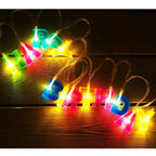 Happy Birthday LED String Lights Battery Operated Multicolour - Back View
