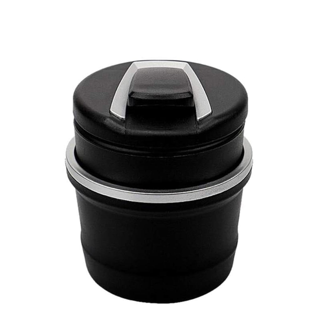 ALVENZA Car Ashtray with Lid & Blue LED Light – Portable Smokeless Design