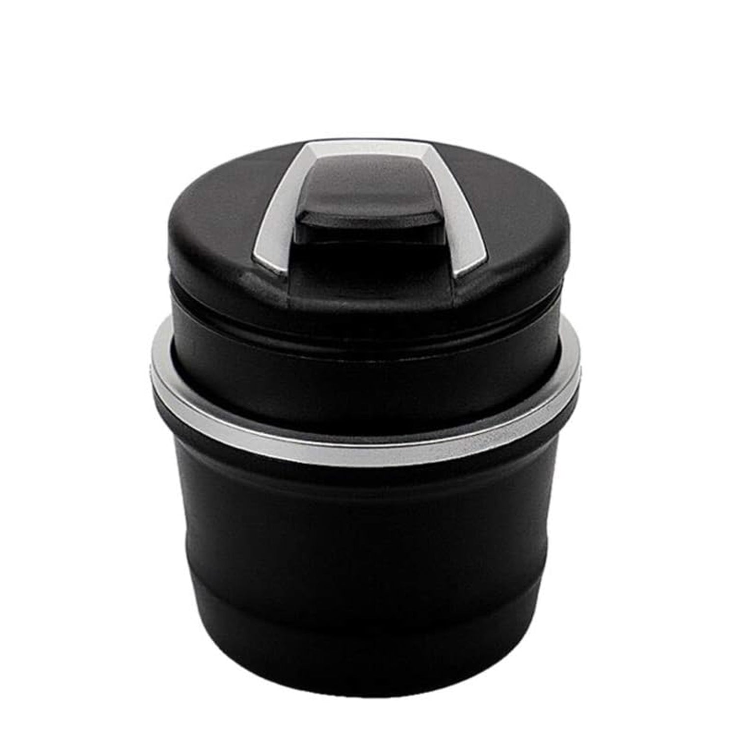 ALVENZA Car Ashtray with Lid & Blue LED Light – Portable Smokeless Design