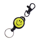 ALVENZA Smiley Face Retractable Keychain – Durable Heavy-Duty Clip