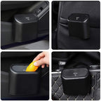 ALVENZA Mini Car Trash Can with Lid – Waterproof & Leak-Proof | Velvet Wheels
