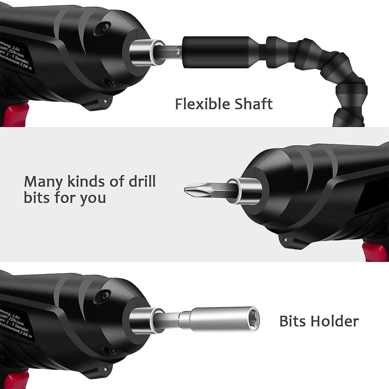 ALVENZA Cordless Electric Screwdriver – 48-Pc Bit Set & LED | BoltForce