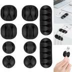 ALVENZA Cable Organiser Clips – Self-Adhesive Wire Management (10 Pc) | DigixDrive