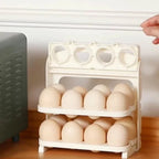 Foldable Egg Tray 24-Grid Refrigerator Organizer | Tidy Table
