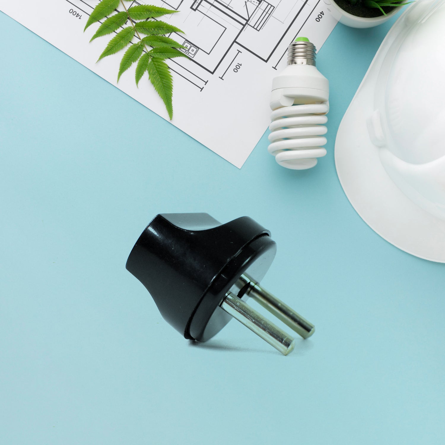 2 Pin Plug Adapter Universal to Indian Socket Converter | Compshop - Detail View 6