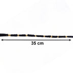 Rakhi Handmade Black Thread with Gold Beads for Raksha Bandhan - Detail View 6