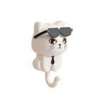 Cat Wall Hook Cute Sunglasses Design, Self-Adhesive | Styleva - Detail View 5