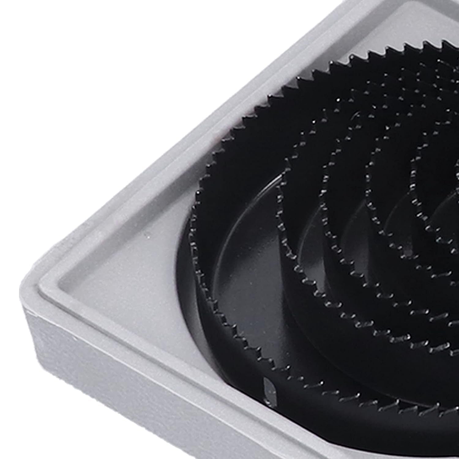 ALVENZA Hole Saw Kit – Carbon Steel 18 Pcs Set for Wood & Plastic | BoltForce