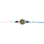 ALVENZA Om Blue Beads Rakhi – Traditional, Stylish & Comfortable for Raksha Bandhan