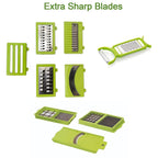 ALVENZA Manual Vegetable Slicer – 13-in-1 Multi-Cutter | Quickslice