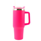 ALVENZA Insulated Travel Mug – Large 1200ML Pink Flask with Handle