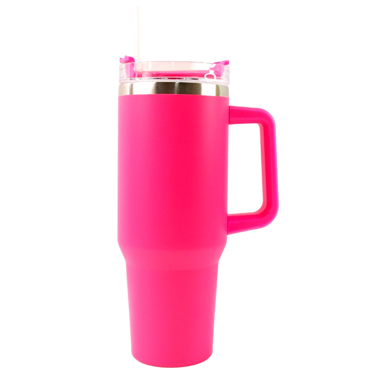ALVENZA Insulated Travel Mug – Large 1200ML Pink Flask with Handle