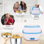 Electric Lunch Box 3-in-1 Stainless Steel Food Heater | Lunchie Bunchie - Front View