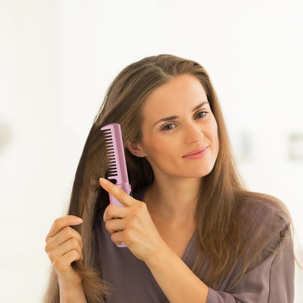 Rechargeable Mini Hair Straightener – Cordless Flat Iron | Calm & Curl