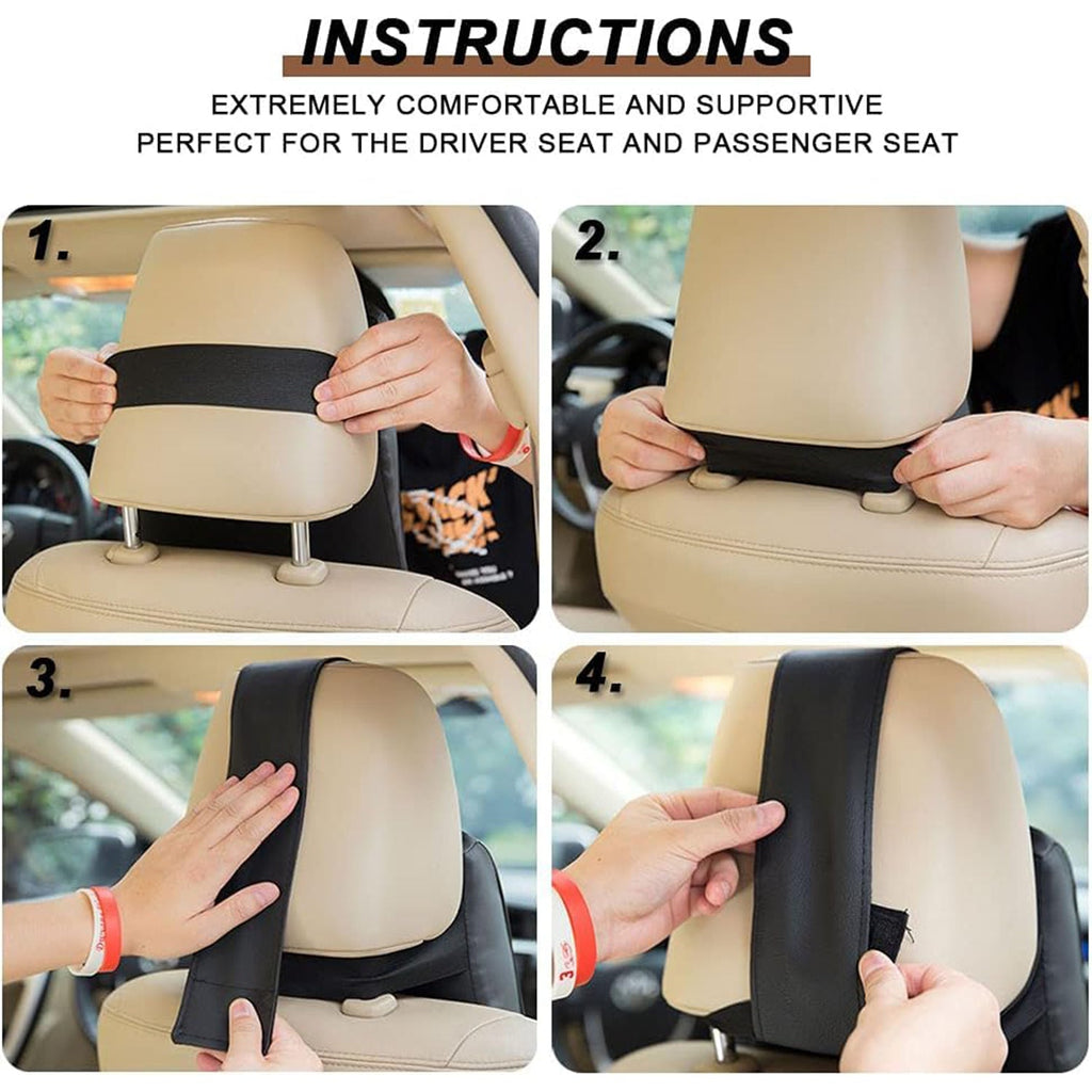 ALVENZA Memory Foam Car Neck Pillow – Ergonomic Support for Driving | Velvet Wheels