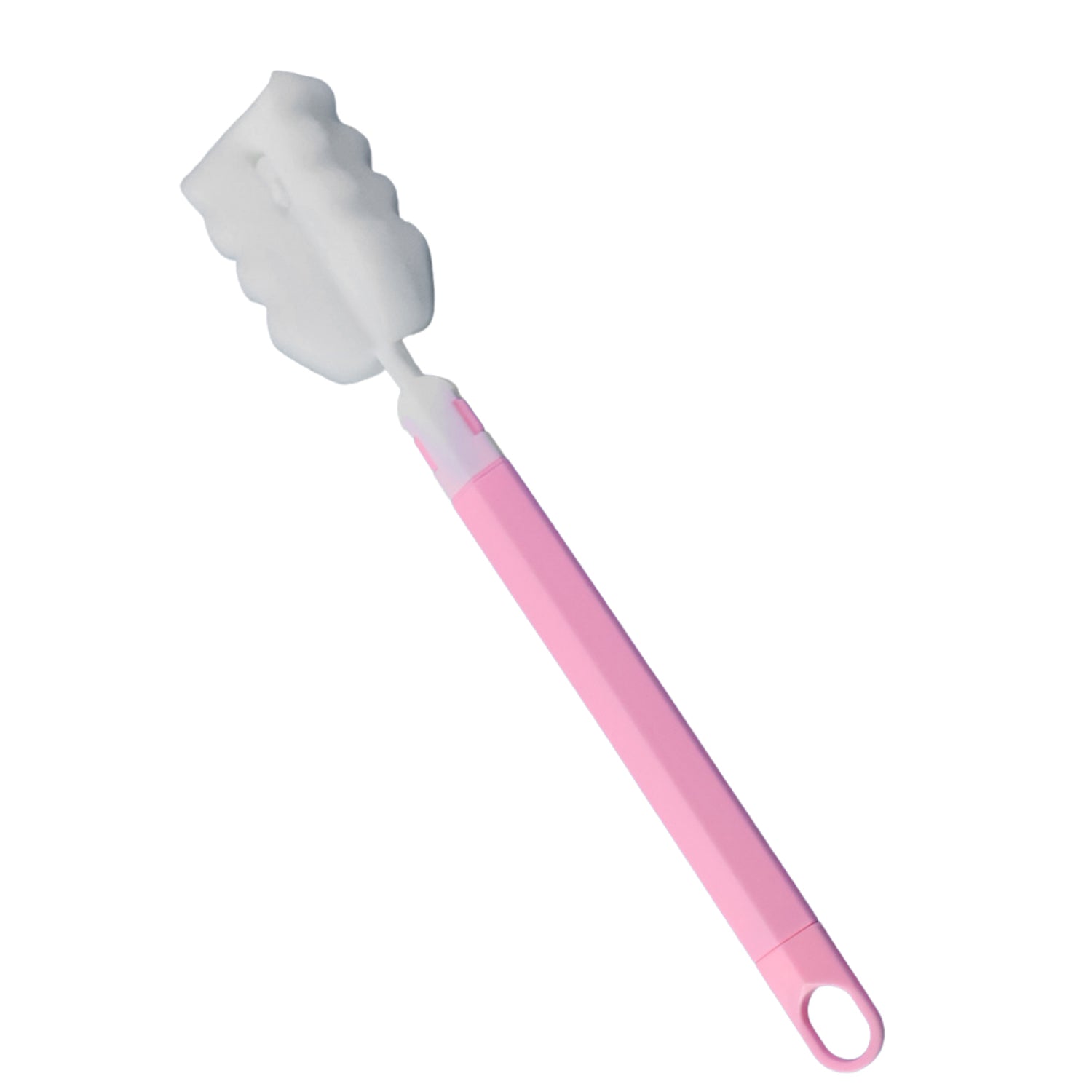 Long Handle Silicone Bottle Brush Gentle & Flexible Cleaning - Back View