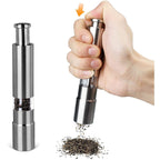 Thumb Press Grinder Steel Salt & Pepper Mill | ProChef Gadgets - Back View
