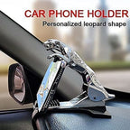 ALVENZA Car Phone Holder – Leopard Design, 360° Rotation Clip | PHOBIA