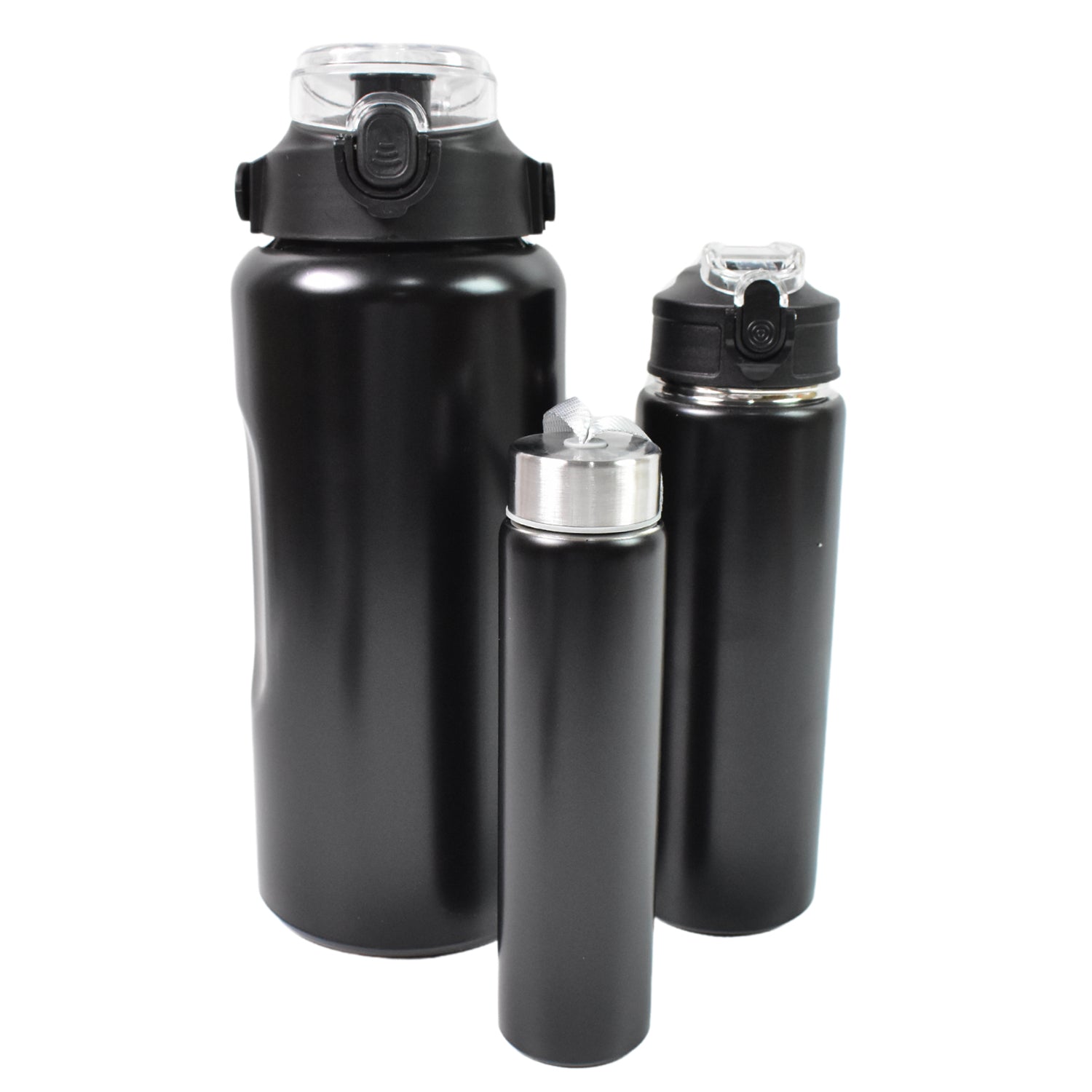 ALVENZA Customized Insulated Water Bottle Set – 3 Pcs SS | CustomSpot