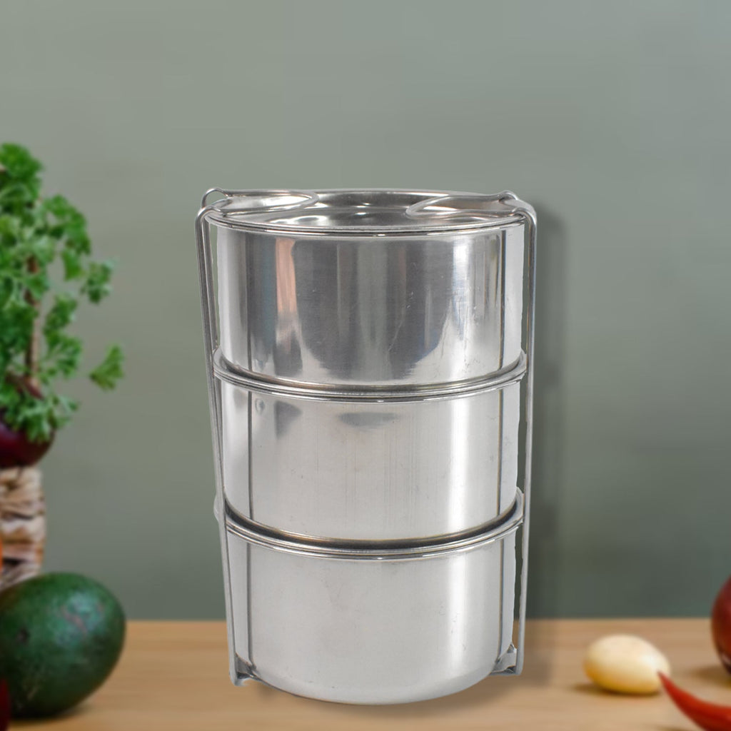 ALVENZA Insulated Stainless Steel Tiffin – 3 Compartment Leakproof | Nekza