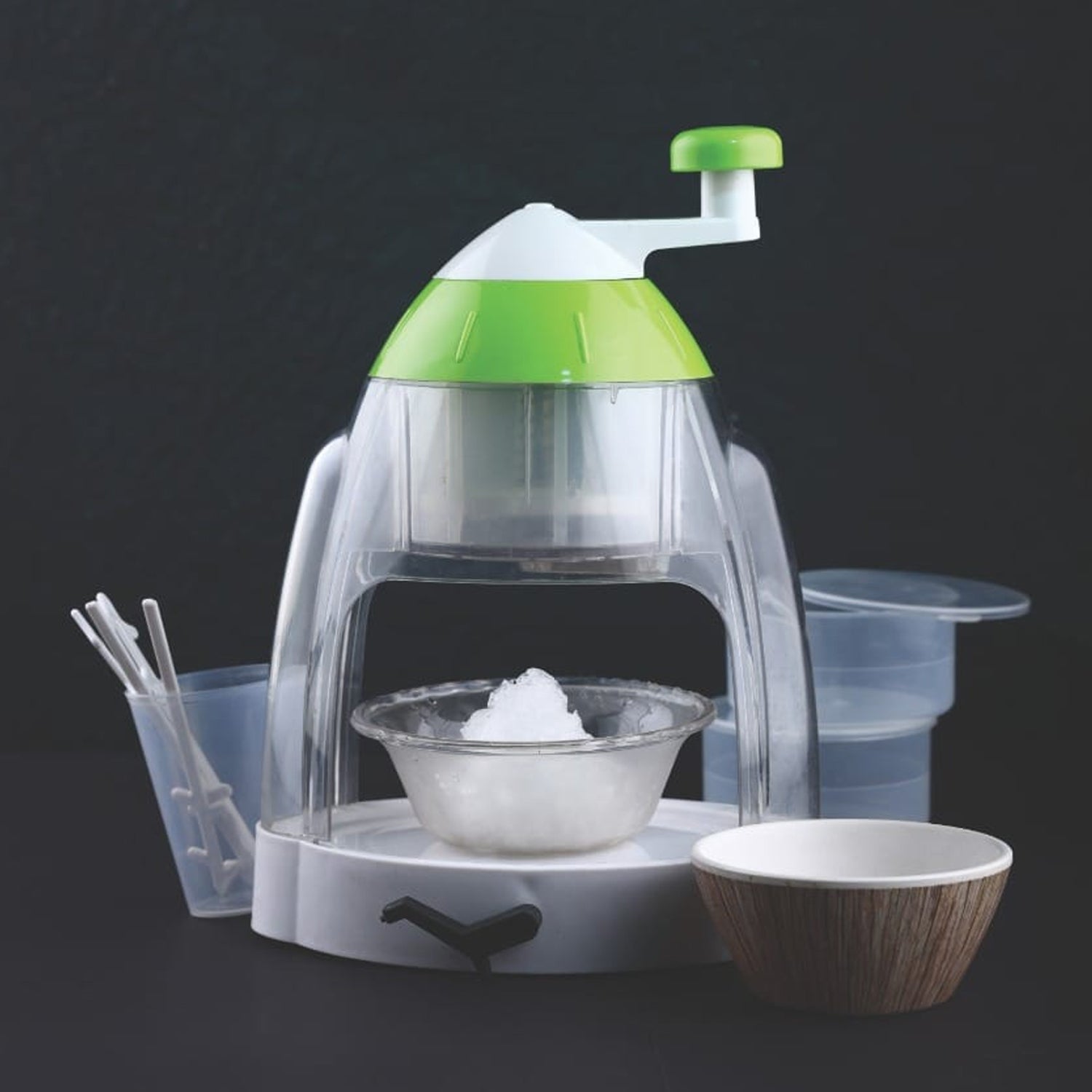 ALVENZA Manual Ice Crusher – Portable Snow Cone Maker with Hand Crank