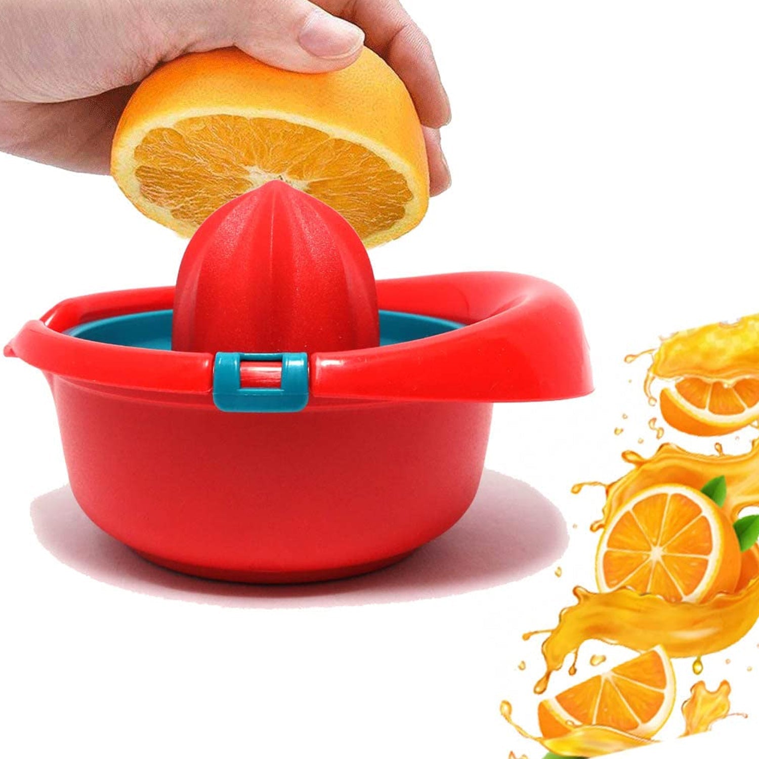 Orange Hand Press Juicer Durable & Easy Clean | Corporate Kudos - Front View