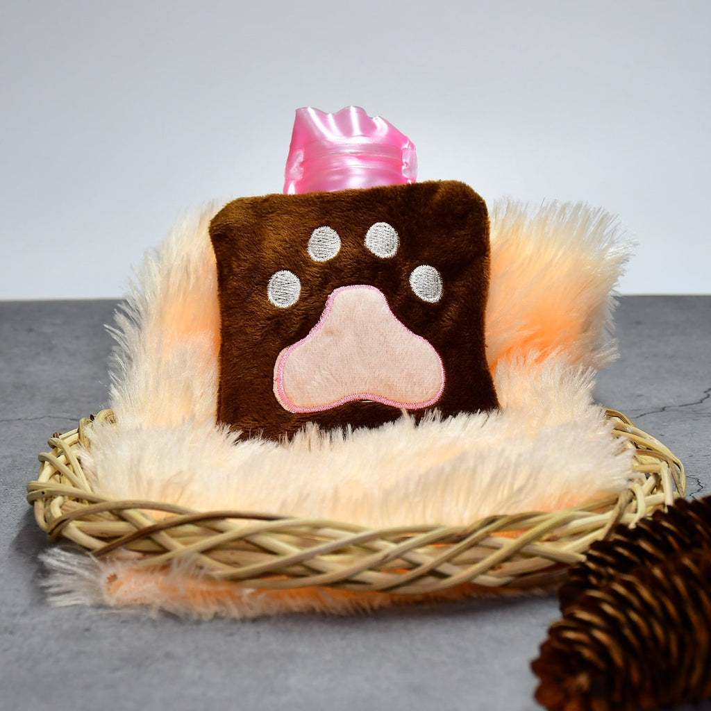 Small Paw Print Hot Water Bag Effective Pain & Warmth Relief - Front View