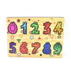 Wooden Number Puzzle Early Learning Board | Inventive Play - Back View