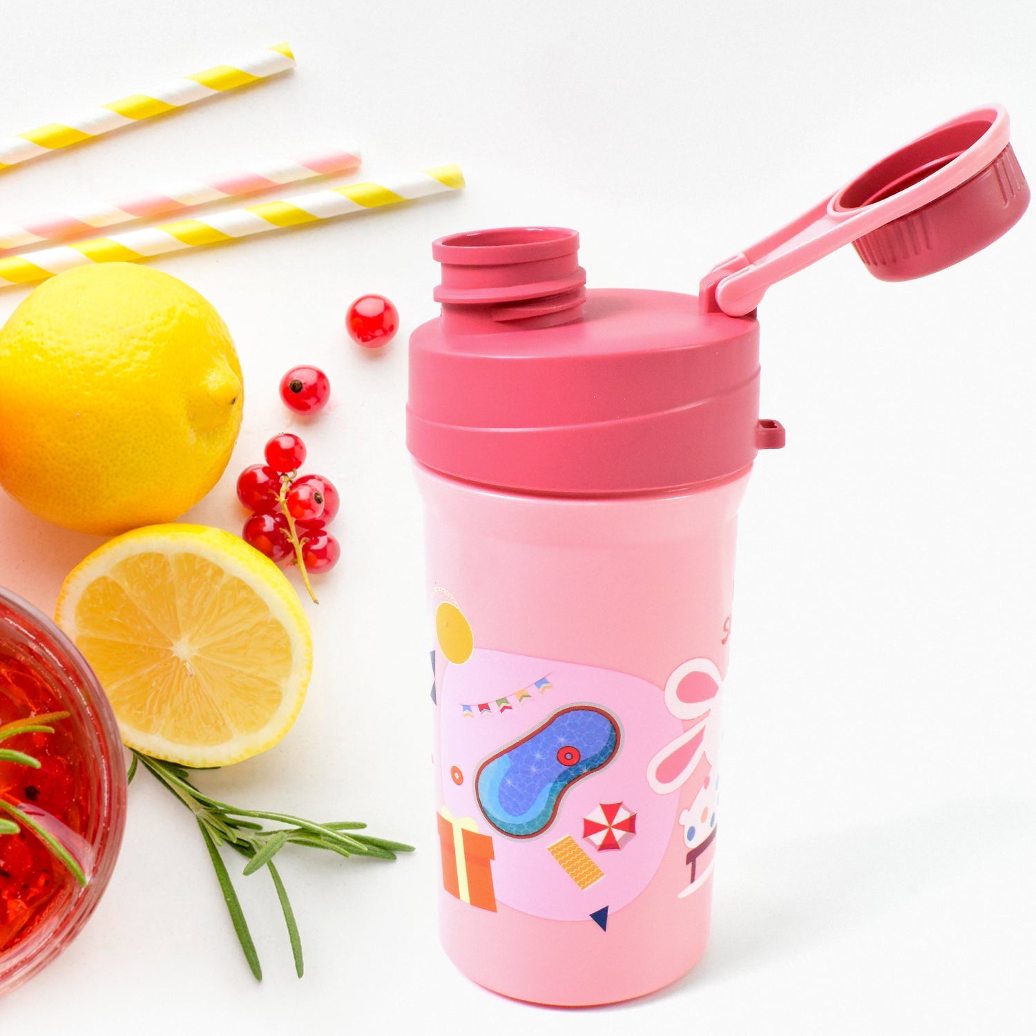 Leak-Proof Lunch Box 2 Compartment Set with Bottle & Fork | Lunchie Bunchie - Detail View 6