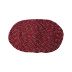 Red Oval Non-Slip Floor Mat Durable & Soft for Indoor Use - Detail View 5