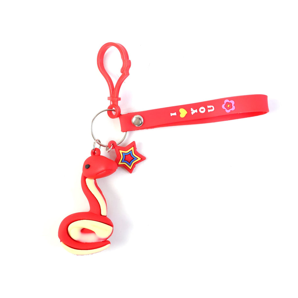 ALVENZA Snake Shape Keychain – Cute Strap & Hook Clip for Kids