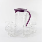 ALVENZA Plastic Jug with Glasses Combo – 5-Piece BPA-Free Serving Set