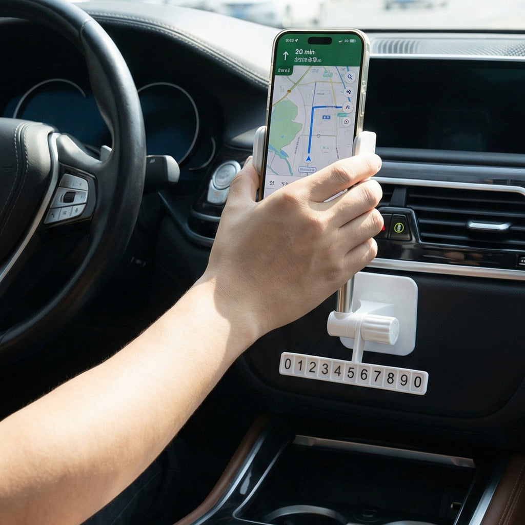 ALVENZA Car Dashboard Mobile Phone Holder – Adjustable 360° Rotatable Mount