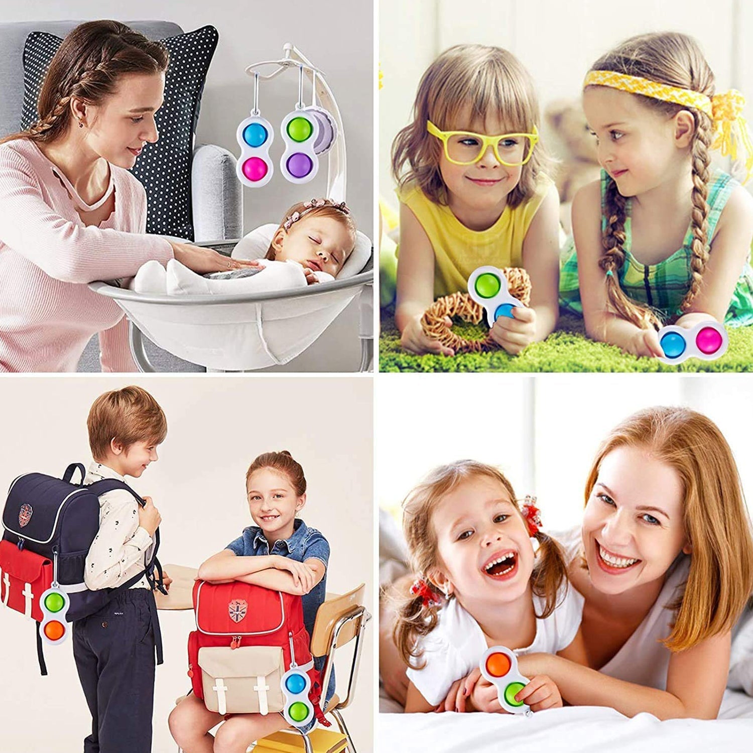 ALVENZA Simple Dimple Fidget Toy Keychain – Mini Stress Relief | Styleva