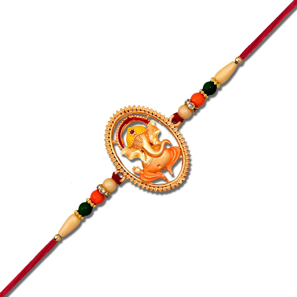 ALVENZA Ganesha Rakhi - Auspicious Designer Thread for Brother