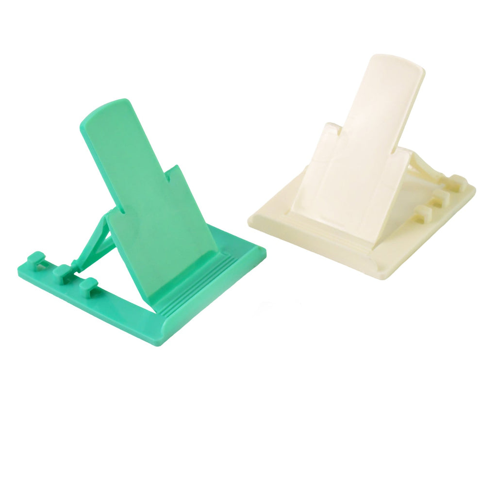 ALVENZA Mobile Phone Stand – Adjustable Foldable Plastic Holder Set (2 Pc)