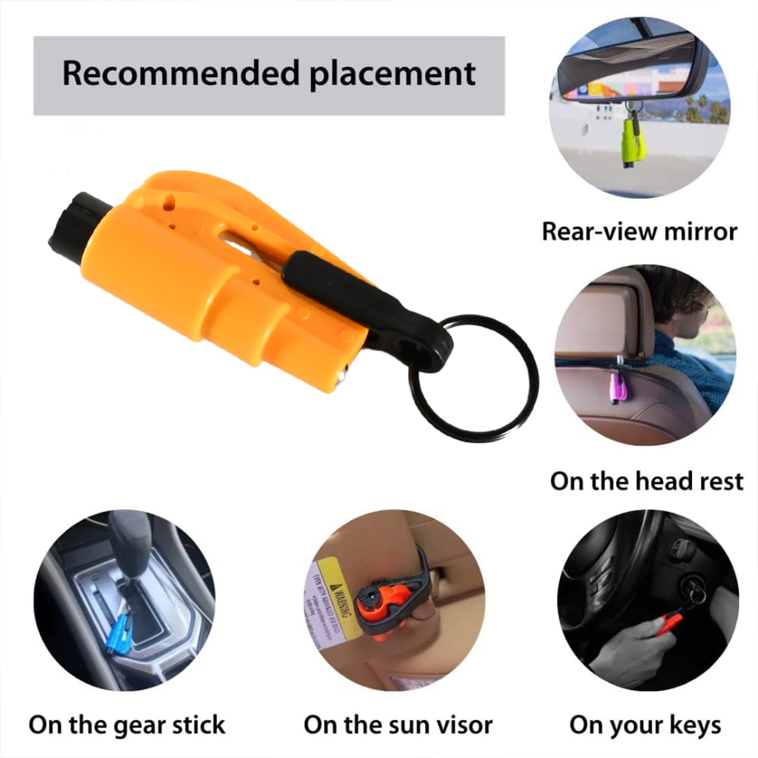 ALVENZA Emergency Safety Cutter – 2-in-1 Car Escape Tool | Safora