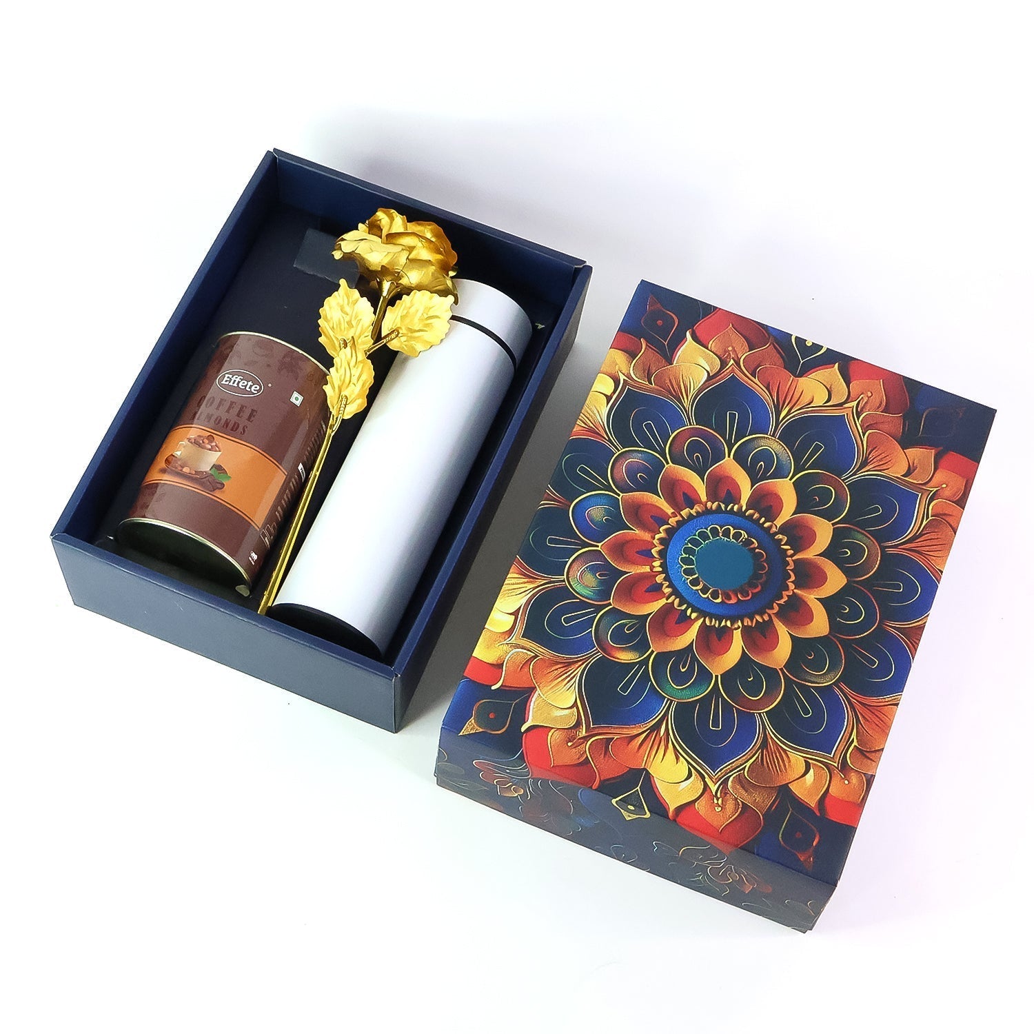 ALVENZA Temperature Bottle Gift Box – Coffee Almonds & Golden Rose
