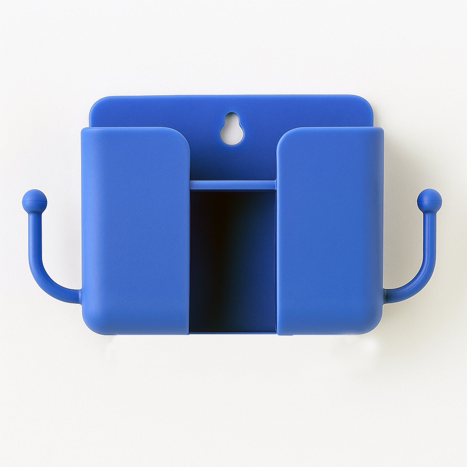ALVENZA Wall Mount Mobile Stand – Compact Blue Phone Holder with Hook