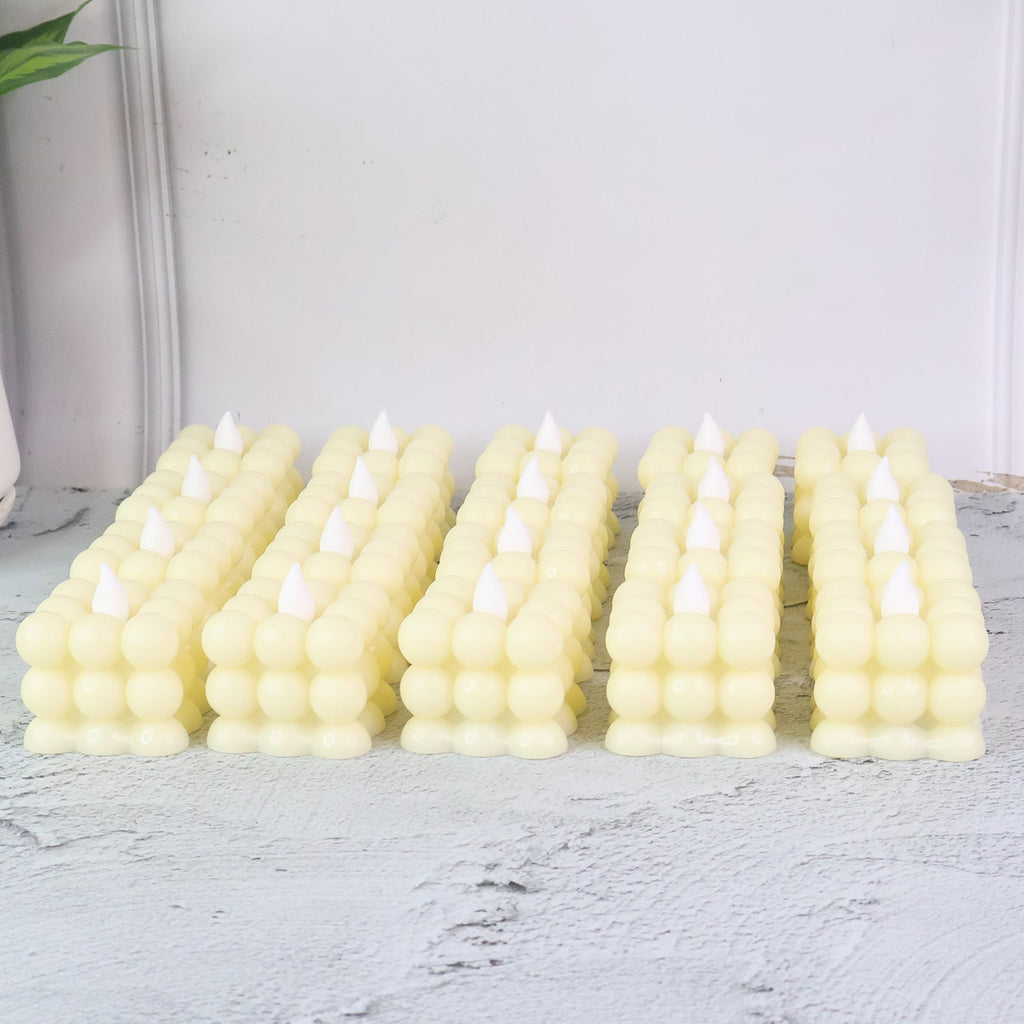 ALVENZA LED Flameless Cube Candles – Set of 24 Decorative Lights
