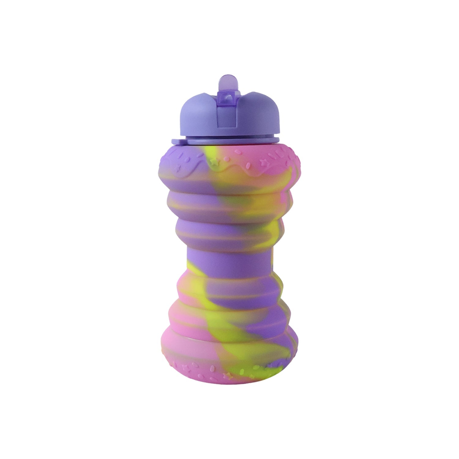 Foldable Silicone Sports Water Bottle Compact & Leak-proof Design - Back View