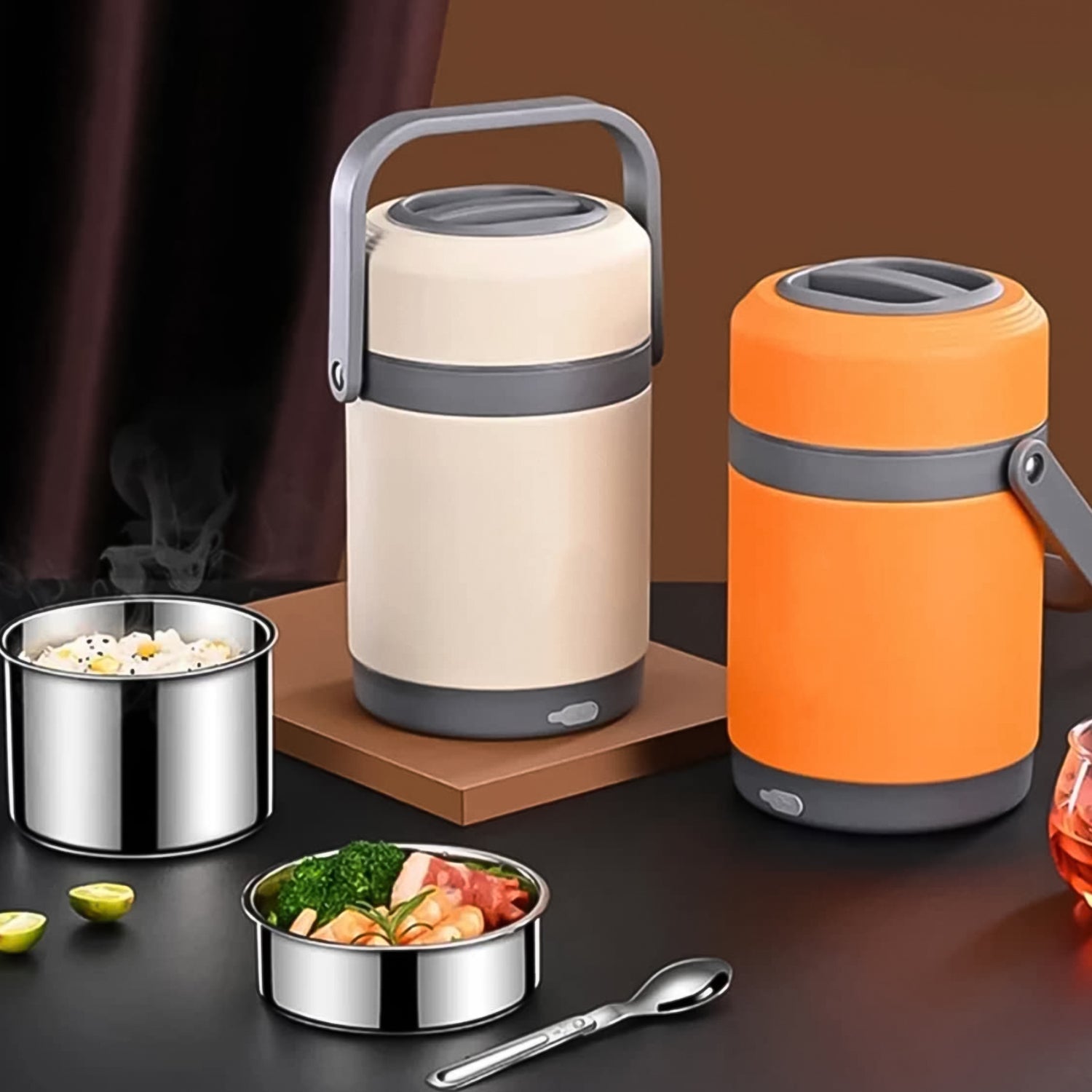 ALVENZA Electric Heated Lunch Box – 2L Stainless Steel | Lunchie Bunchie